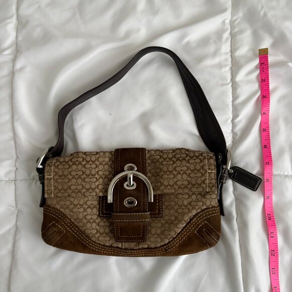 Vintage Coach 3628 Soho Brown Signature C Canvas w/Suede Leather Trim - Picture 12 of 15